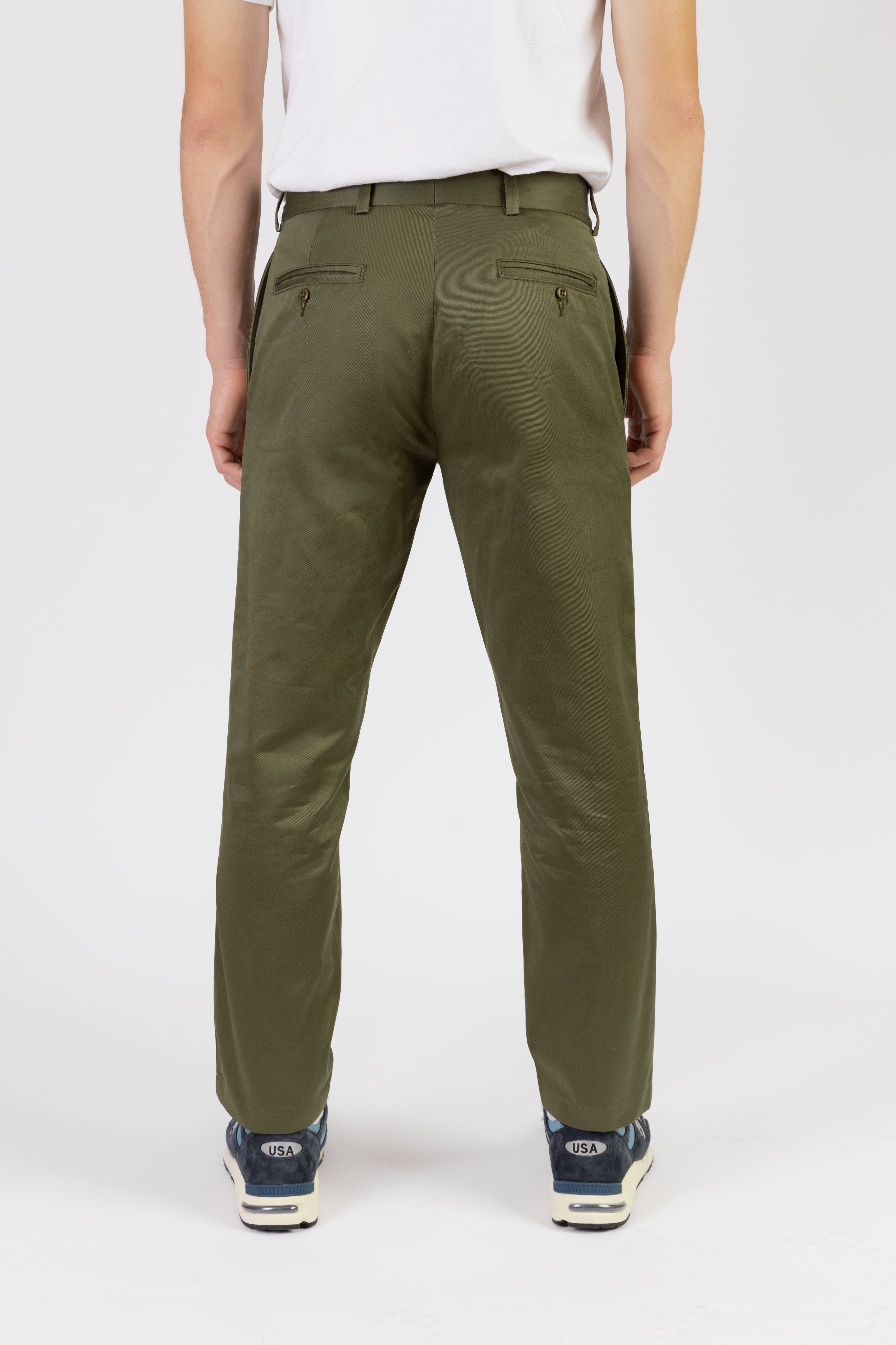 West Point Twill Green 002 Straight