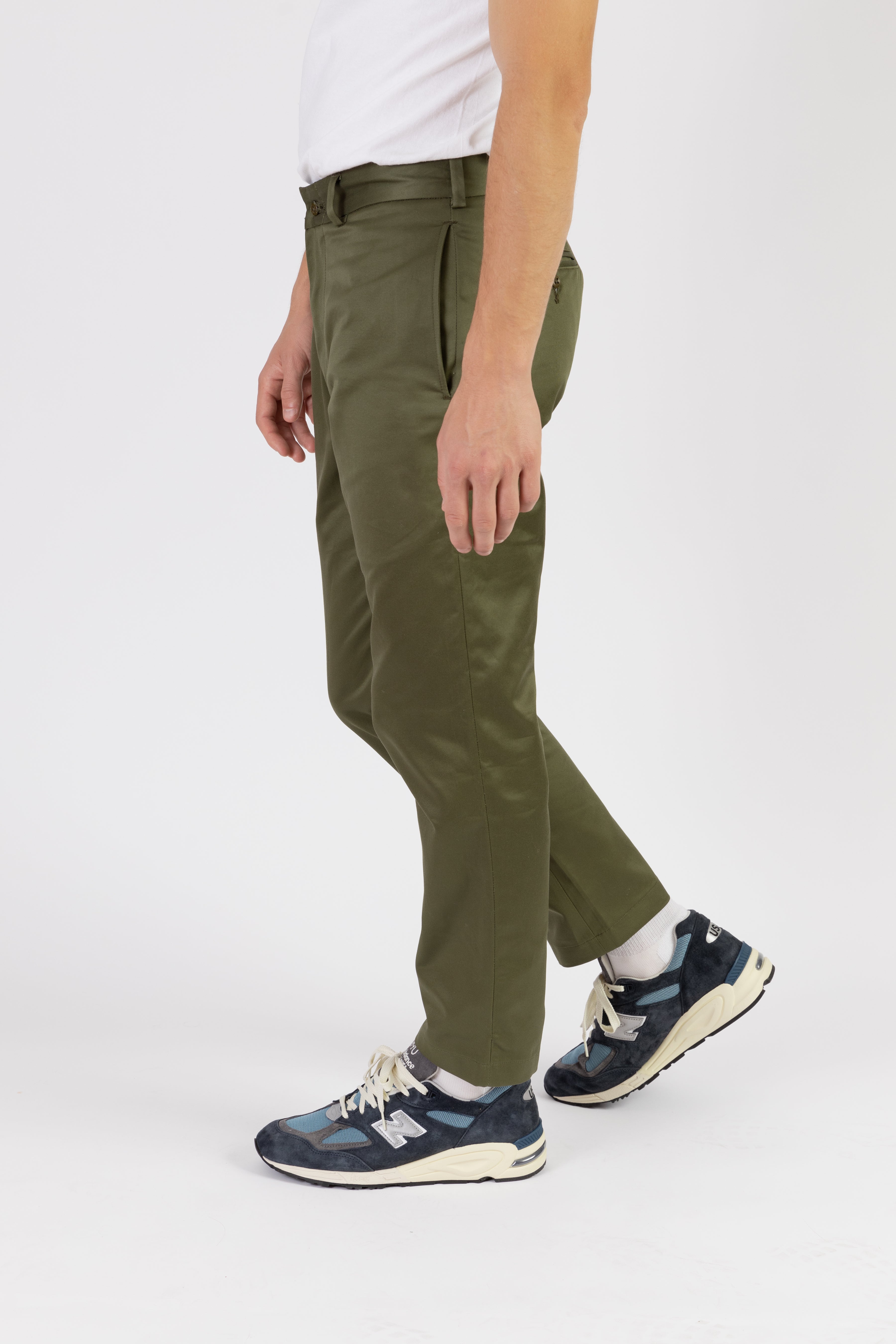 West Point Twill Green 002 Straight